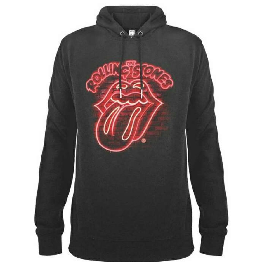 Hoodies * | Men'S Sweatshirt The Rolling Stones Neon Sign Amplified