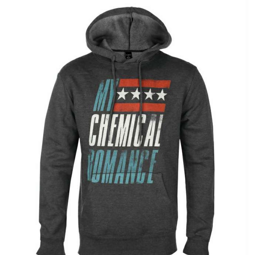 Hoodies * | Men'S Sweatshirt My Chemical Romance Raceway Charcoal Rock Off