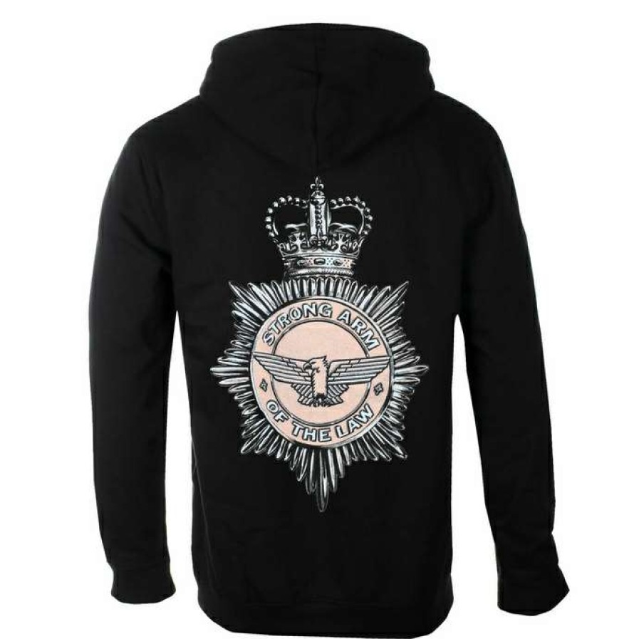 Zippered Hoodies * | Men'S Sweatshirt Saxon Strong Arm Of The Law Plastic Head