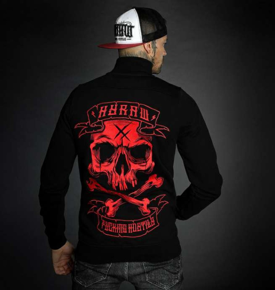 Zippered Sweatshirts * | Men'S Hoodie Hyraw Addict Red