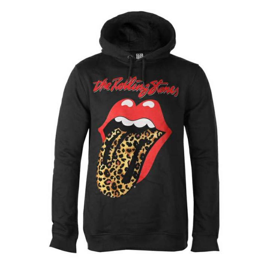 Hoodies * | Men'S Sweatshirt The Rolling Stones Leopard Tongue Amplified