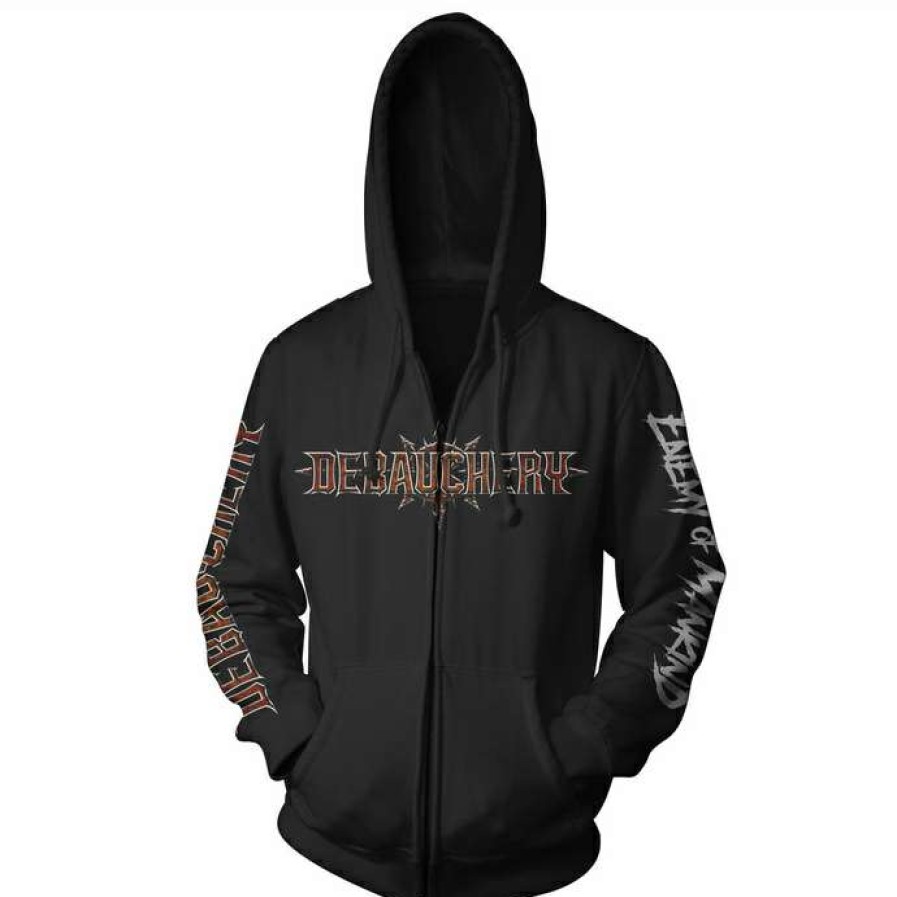 Zippered Hoodies * | Men'S Hoodie Debauchery Enemy Of Mankind Art Worx