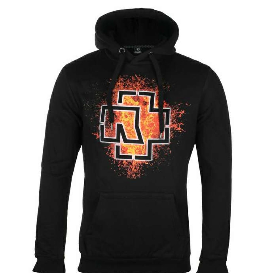 Hoodies * | Men'S Hoodie Rammstein Lava Logo Black