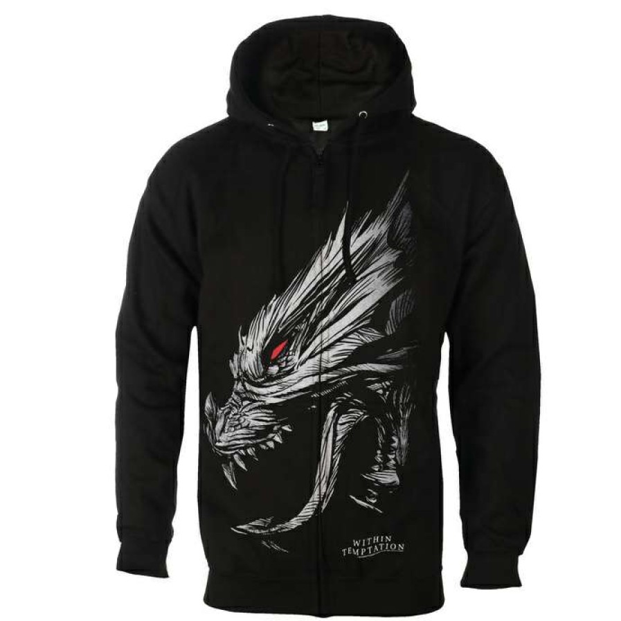 Zippered Hoodies * | Hoodie Men'S Within Temptation Hydra Head Plastic Head