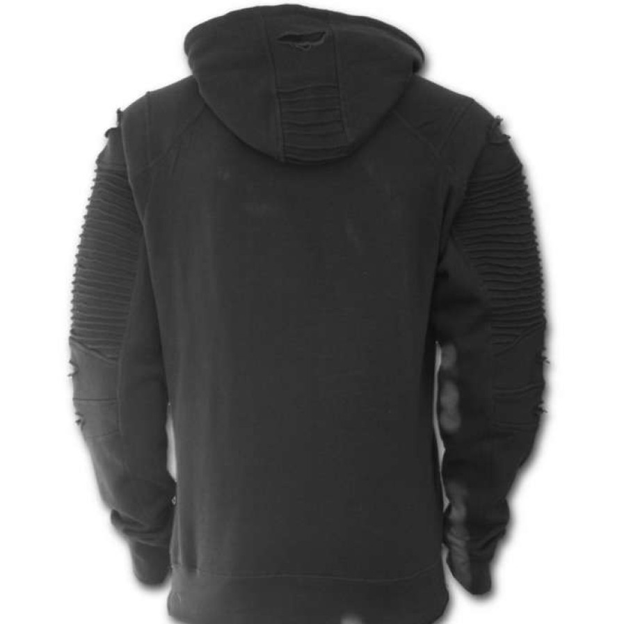 Hoodies * | Hoodie Men'S Gothic Rock Spiral