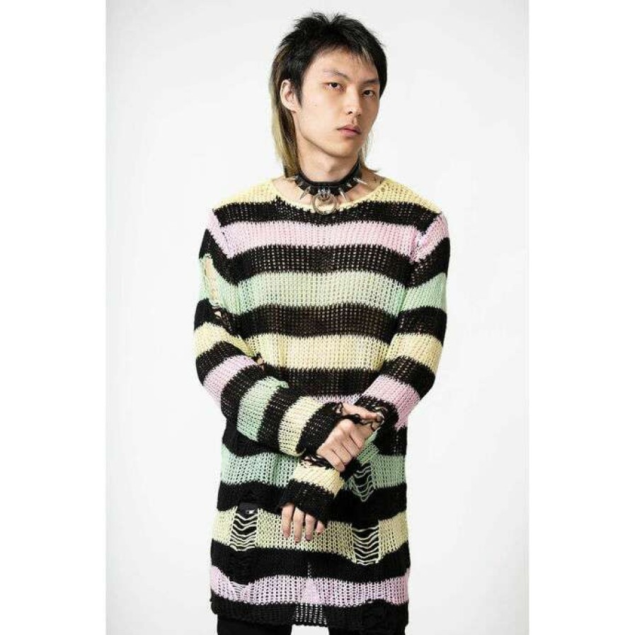 Sweaters * | Sweater Unisex Killstar Liqorice Knit Multi