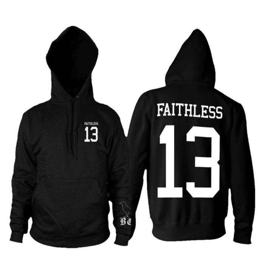 Zippered Hoodies * | Hoodie Men'S Faithless 13 Black Craft