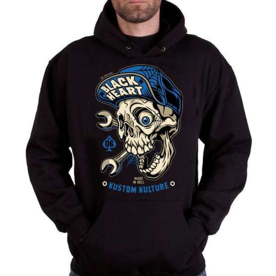 Hoodies * | Hoodie Men'S Mechanic Black Heart