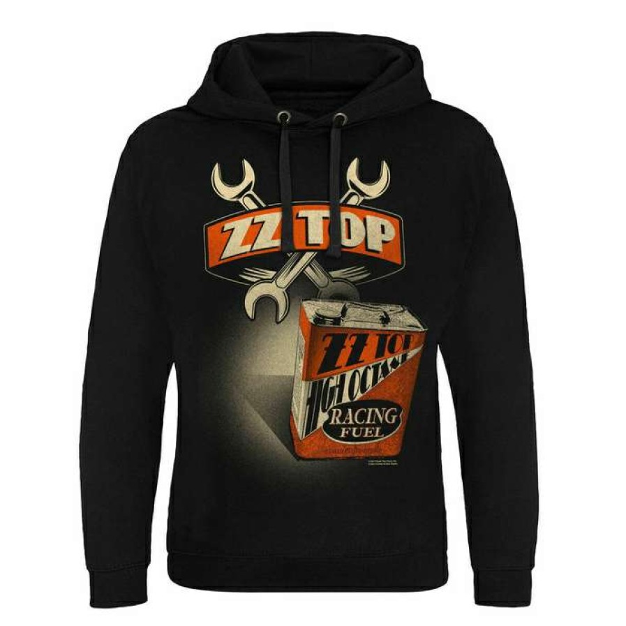 Hoodies * | Men'S Sweatshirt Zz-Top High Octane Racing Fuel Black Hybris