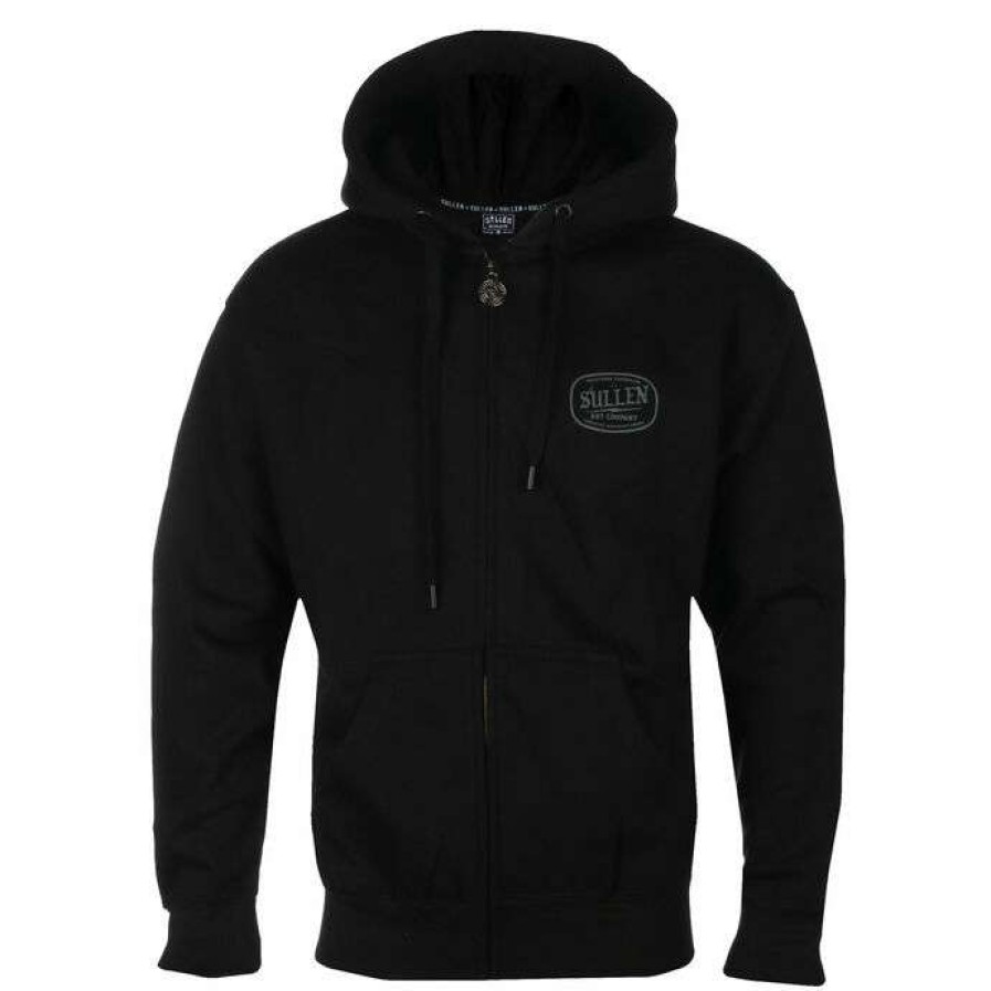 Zippered Hoodies * | Men'S Hoodie Sullen Art Co. Black