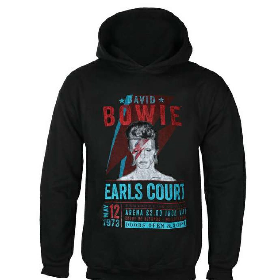 Hoodies * | Men'S Sweatshirt David Bowie Earls Court '73 Black Eco Rock Off