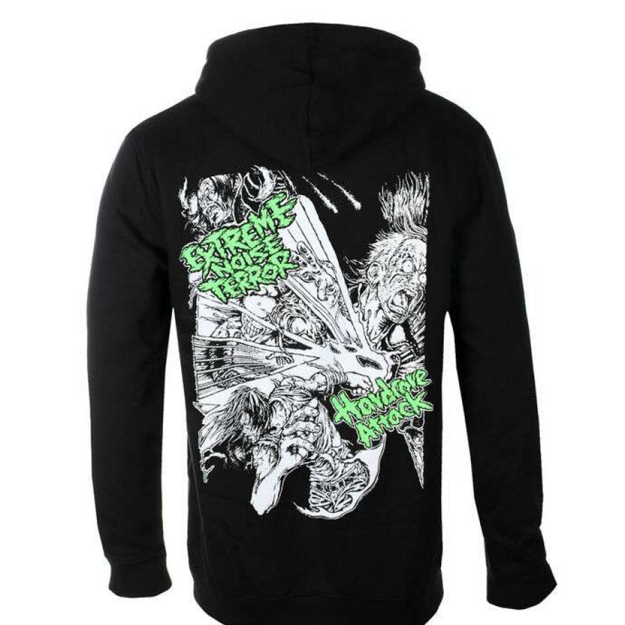 Zippered Hoodies * | Men'S Hoodie Extreme Noise Terror Hardcore Attack Black Plastic Head