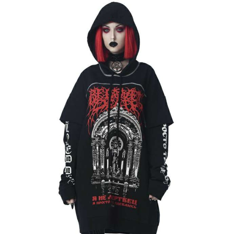 Hoodies * | Unisex Sweatshirt Killstar Beloved Black