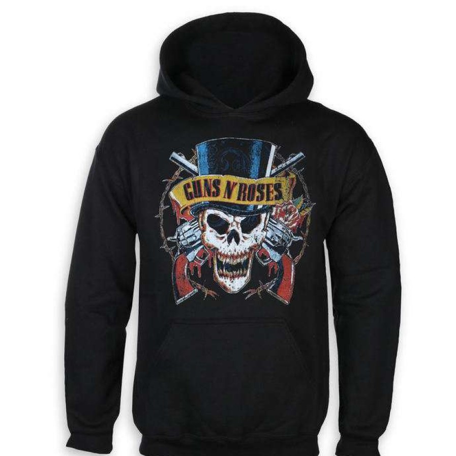 Hoodies * | Hoodie Men'S Guns N' Roses Top Hat Rock Off