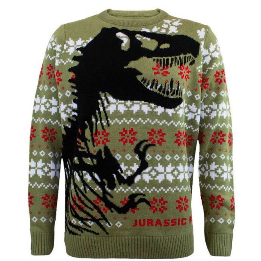 Sweaters * | Unisex Sweater Jurassic Park Christmas Jumper Dino Skeleton