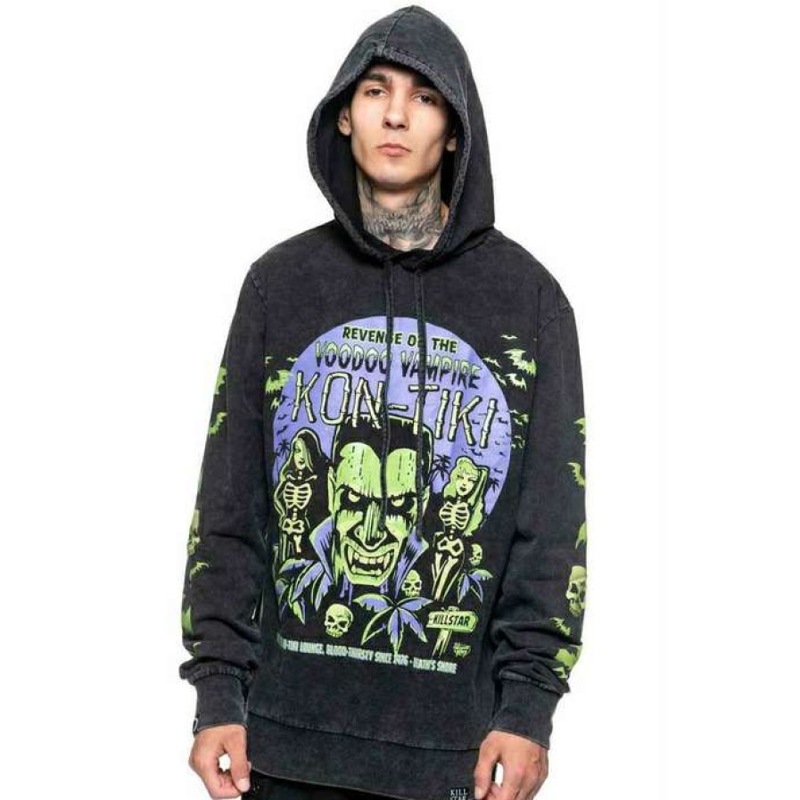 Hoodies * | Unisex Sweatshirt Killstar Kon-Tiki Black