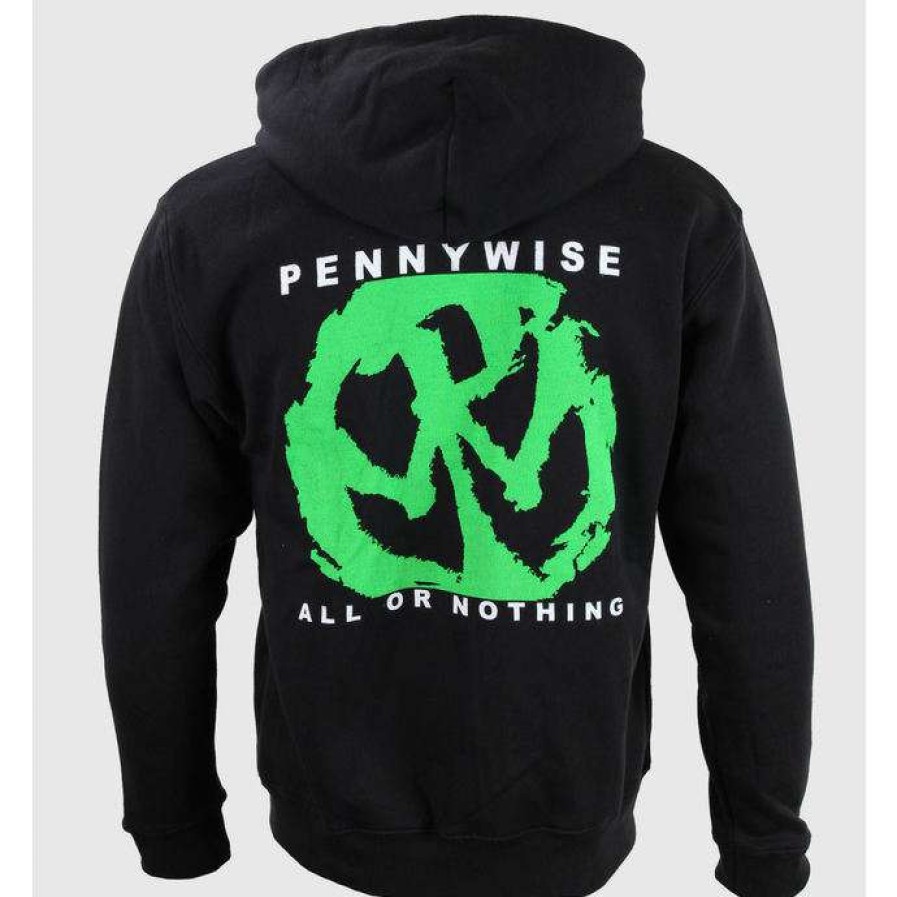 Zippered Hoodies * | Men'S Sweatshirt Pennywise All Or Nothing Black Kings Road