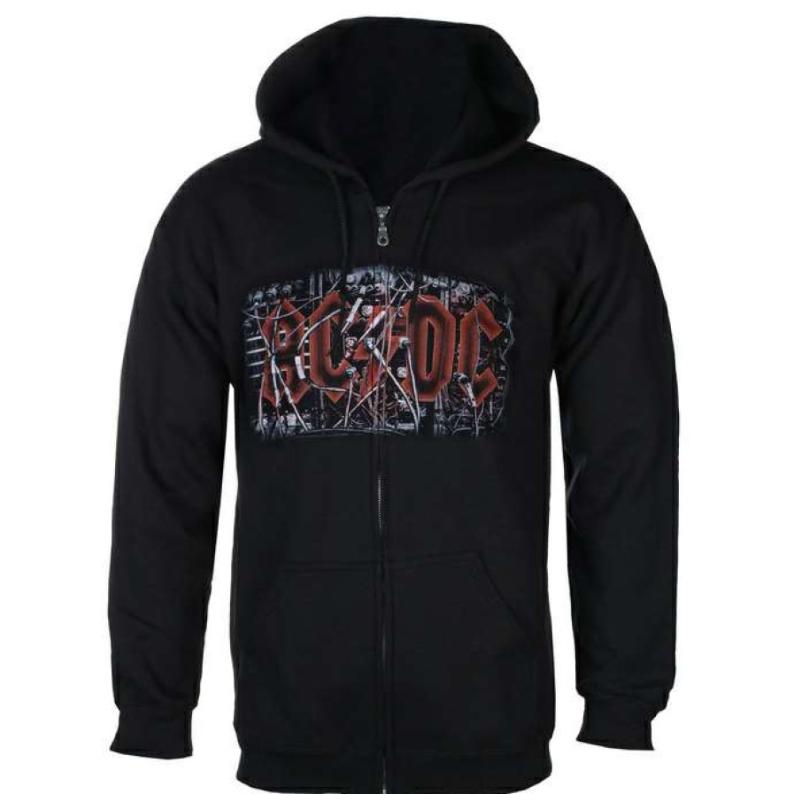 Zippered Hoodies * | Men'S Hoodie Ac / Dc Power Up Cables Razamataz