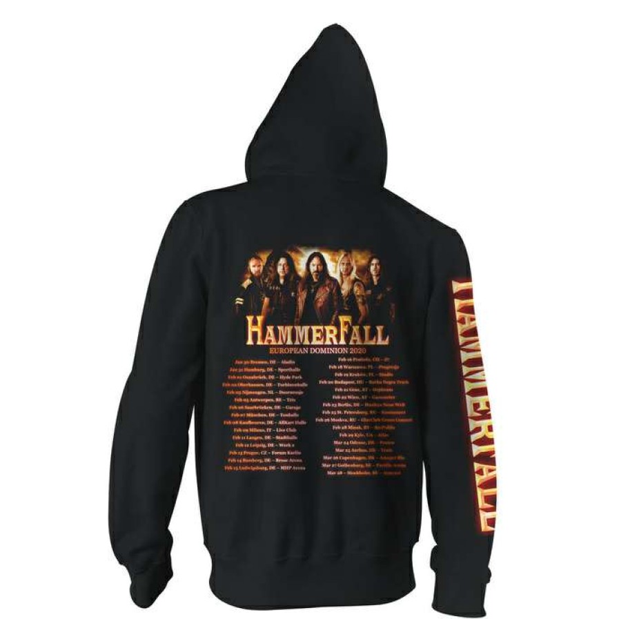 Hoodies * | Hoodie Men Hammerfall Dominion World Tour Art Worx