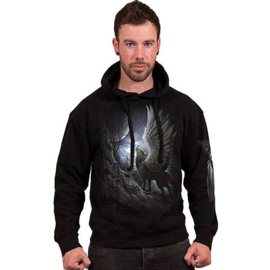 Hoodies * | Hoodie Men'S Lycos Wings Spiral