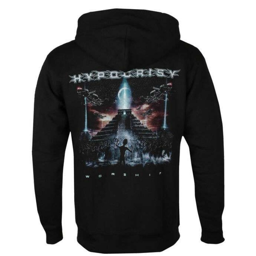 Zippered Hoodies * | Men'S Hoodie Hypocrisy Worship Black Nuclear Blast