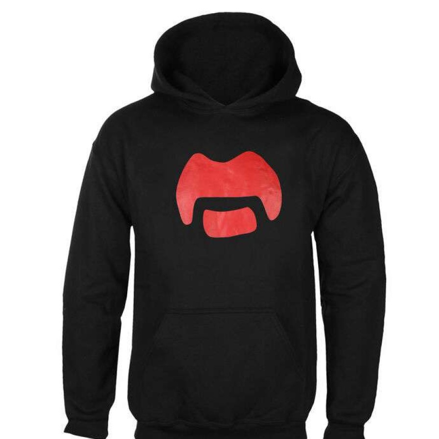 Hoodies * | Men'S Hoodie Frank Zappa Moustache Black Plastic Head