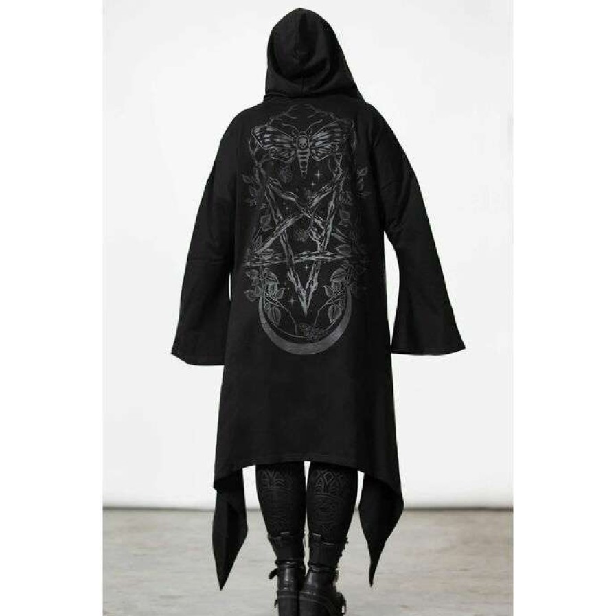 Hoodies * | Sweatshirt Unisex (Cardigan) Killstar Lunar Wizard Black