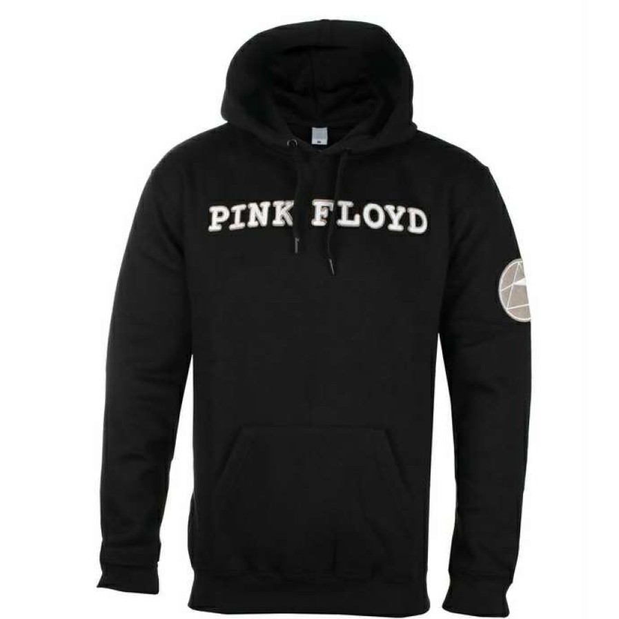 Hoodies * | Men'S Hoodie Pink Floyd Logo & Prism Applique Rock Off