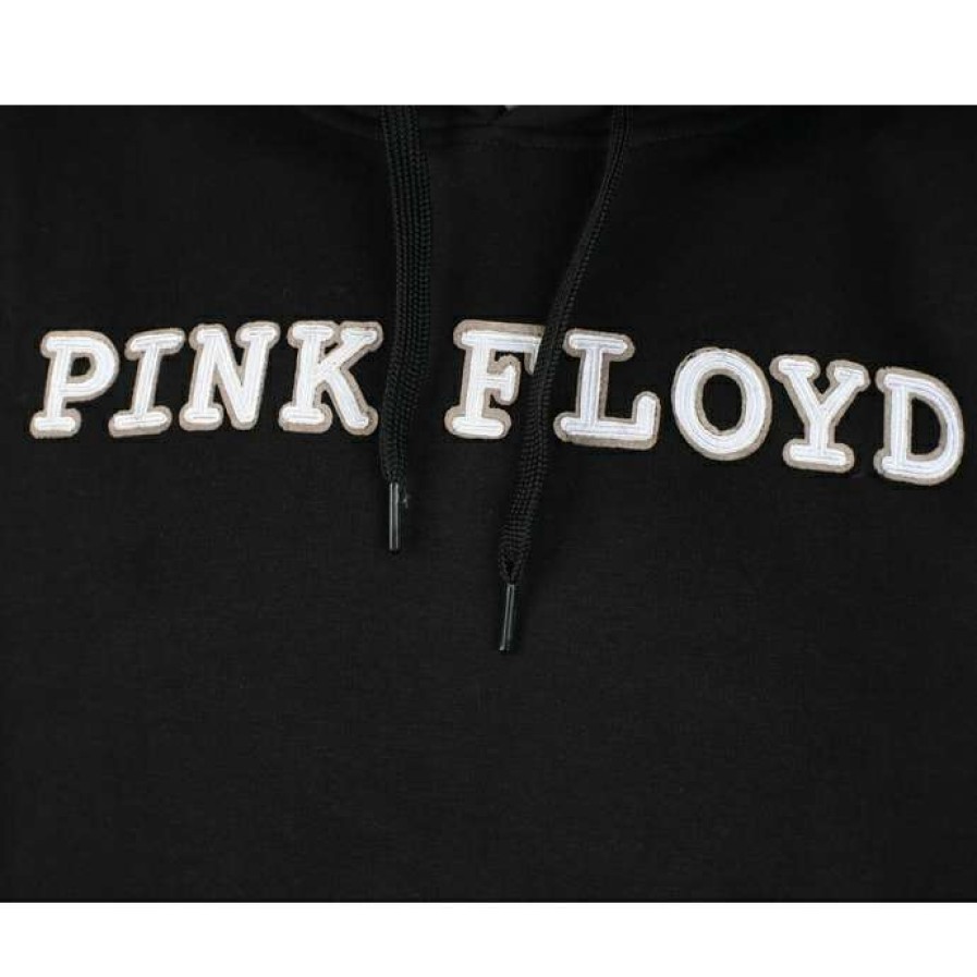 Hoodies * | Men'S Hoodie Pink Floyd Logo & Prism Applique Rock Off