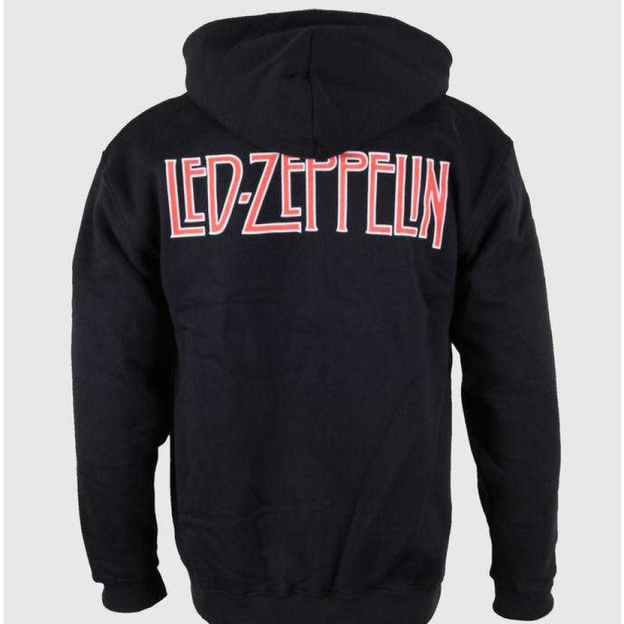 Zippered Hoodies * | Hoodie Men Led Zeppelin Logo & Symbols Black Live Nation