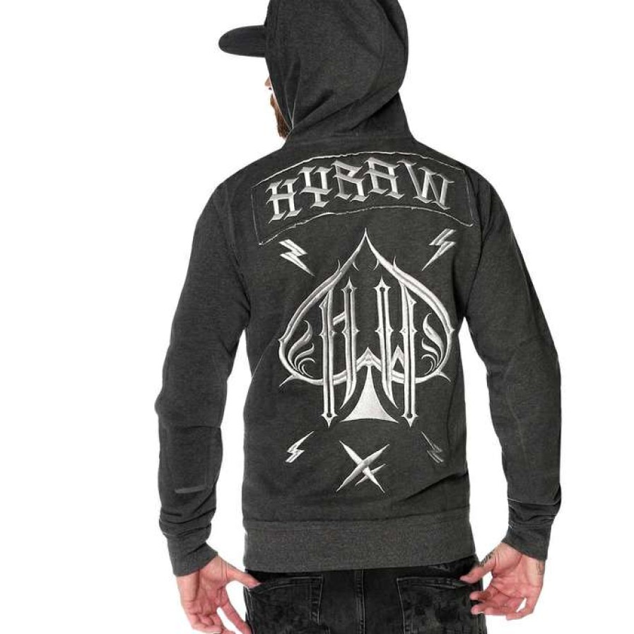 Zippered Hoodies * | Men'S Hoodie Hyraw Ace Of Spades