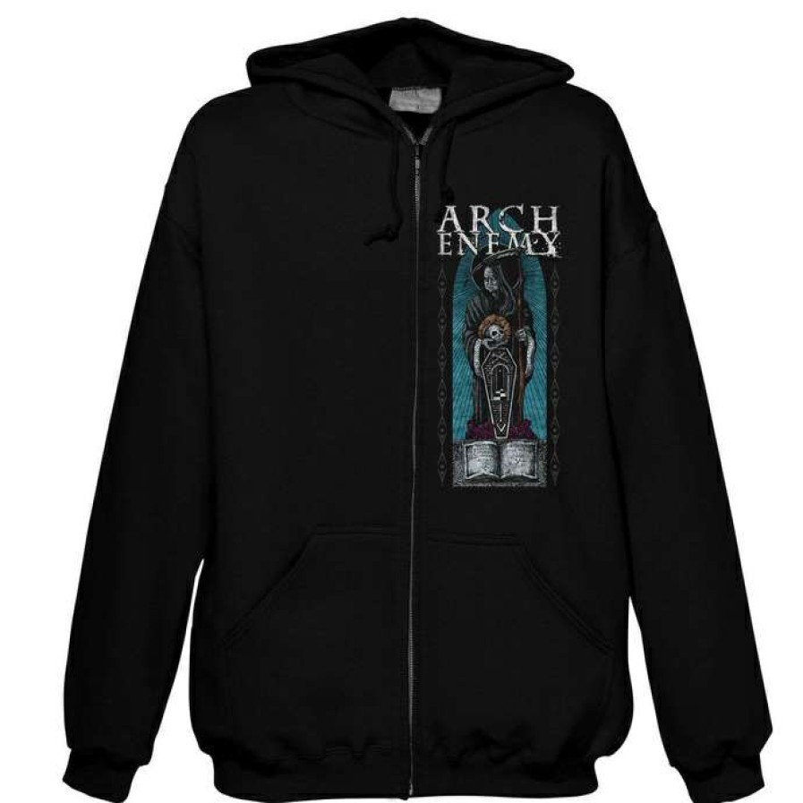 Zippered Hoodies * | Hoodie Men Arch Enemy Death Art Worx