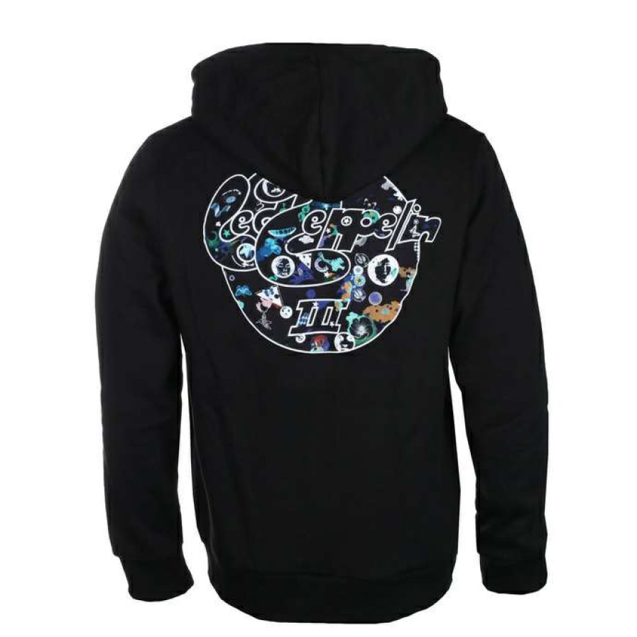 Hoodies * | Men'S Hoodie Led Zeppelin Iii Circle Black