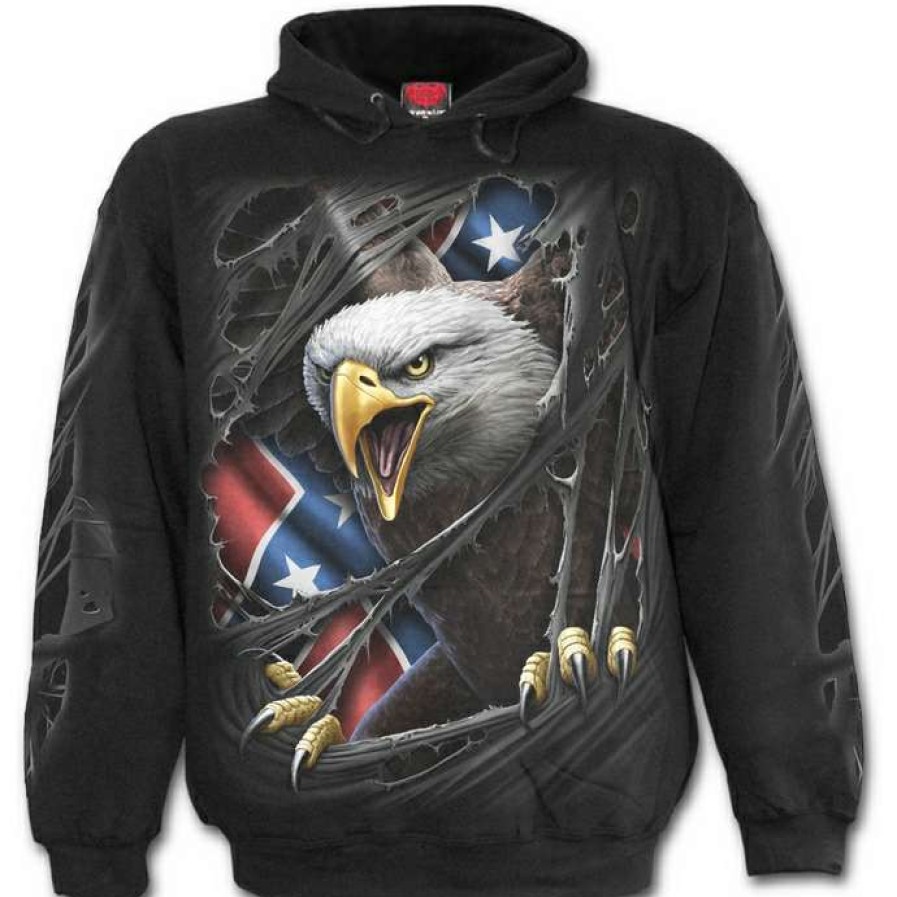 Hoodies * | Hoodie Men'S Rebel Eagle Spiral