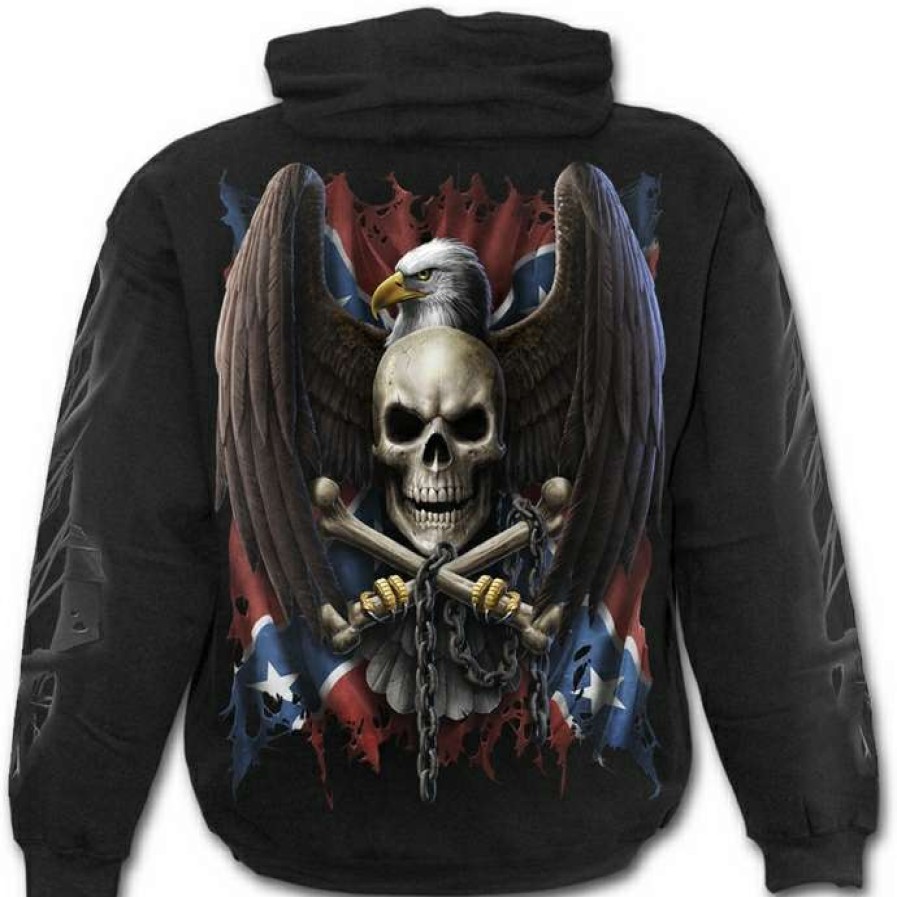 Hoodies * | Hoodie Men'S Rebel Eagle Spiral