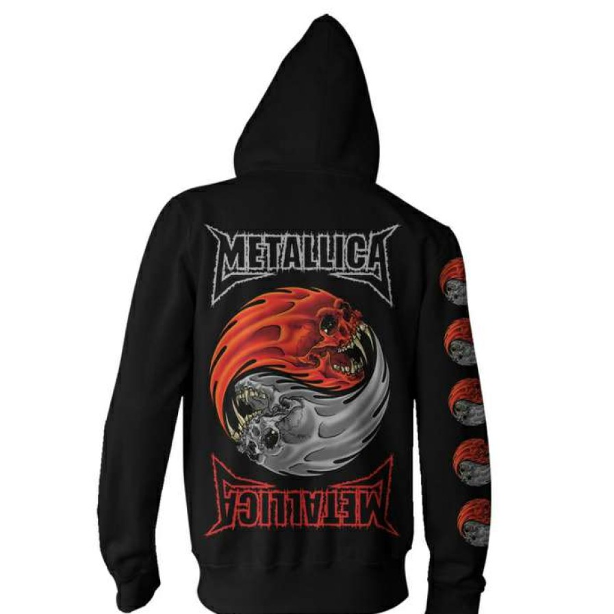 Zippered Hoodies * | Men'S Hoodie Metallica Yin Yang Black