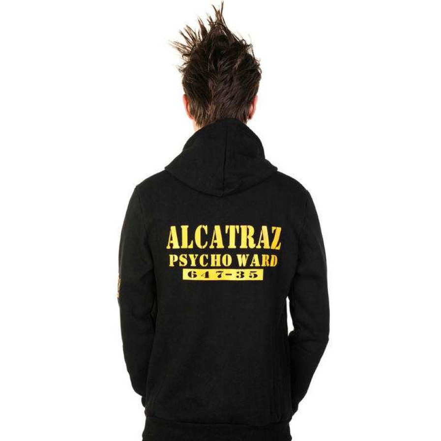 Zippered Hoodies * | Men'S Sweatshirt Banned Alcatraz Black