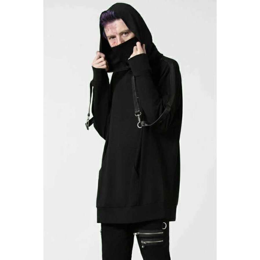 Hoodies * | Sweatshirt Unisex Killstar Orion Masked Black