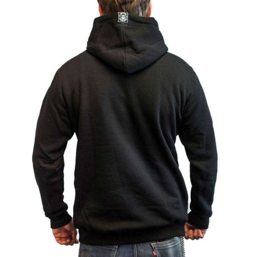 Hoodies * | Hoodie Men'S Flame Chopper Black Heart