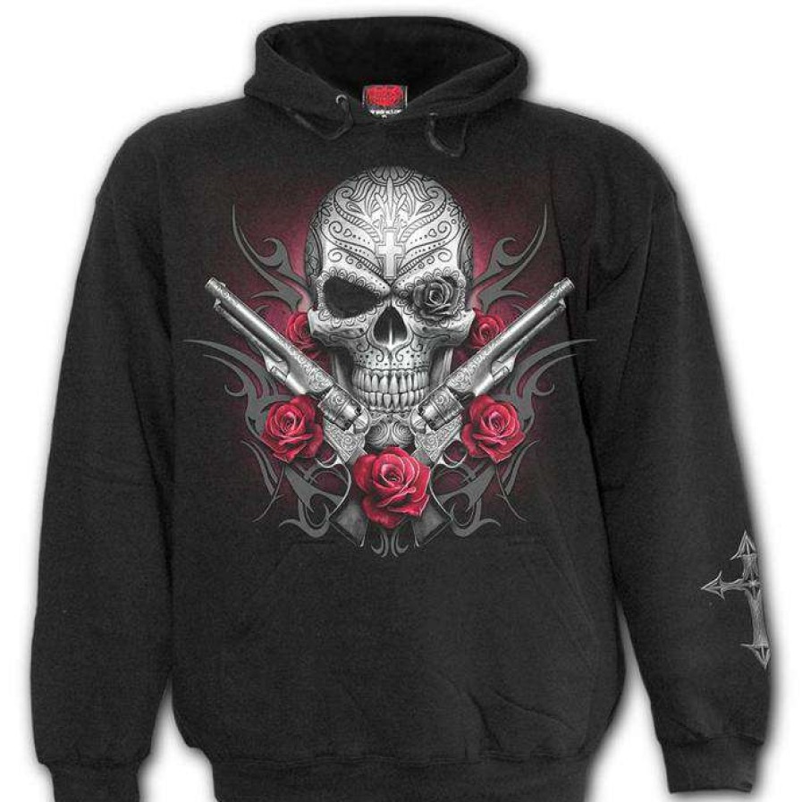 Hoodies * | Hoodie Men'S Death Pistol Spiral