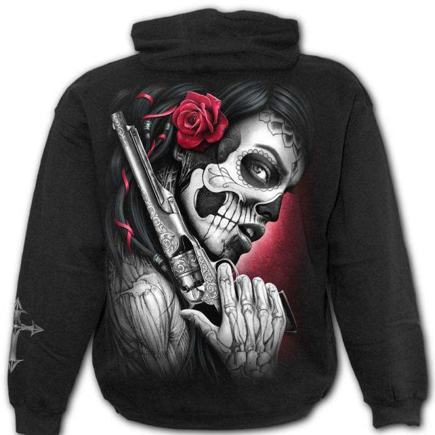 Hoodies * | Hoodie Men'S Death Pistol Spiral