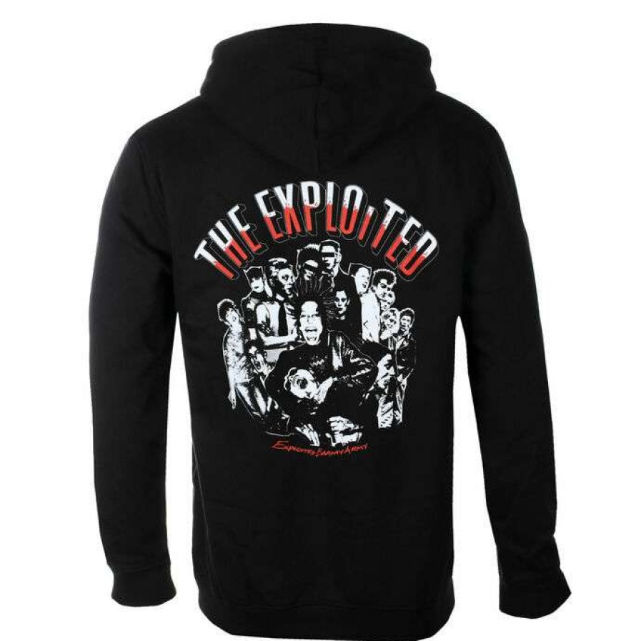 Zippered Hoodies * | Men'S Hoodie Exploited, The Barmy Army Black Plastic Head