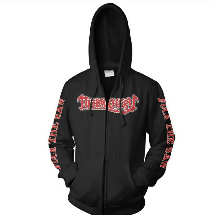 Zippered Hoodies * | Men'S Hoodie Debauchery Chainsaw Masturbation Art Worx