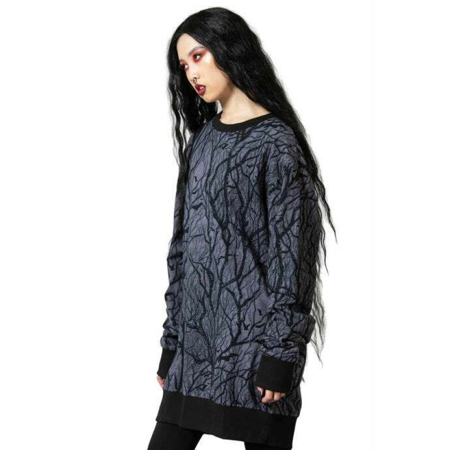 Sweatshirts * | Sweatshirt Unisex Killstar Into The Woods Black