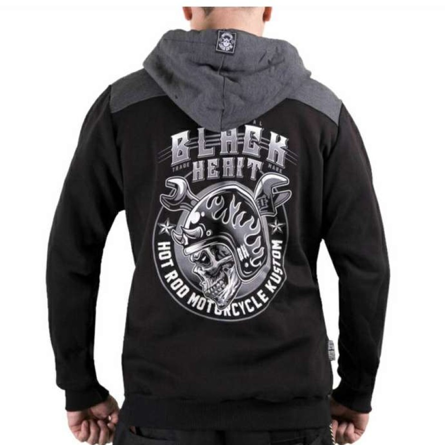 Zippered Hoodies * | Men'S Sweatshirt Black Heart Boomer Black