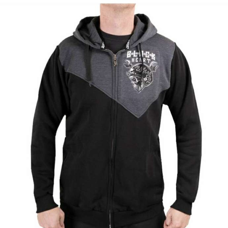 Zippered Hoodies * | Men'S Sweatshirt Black Heart Boomer Black