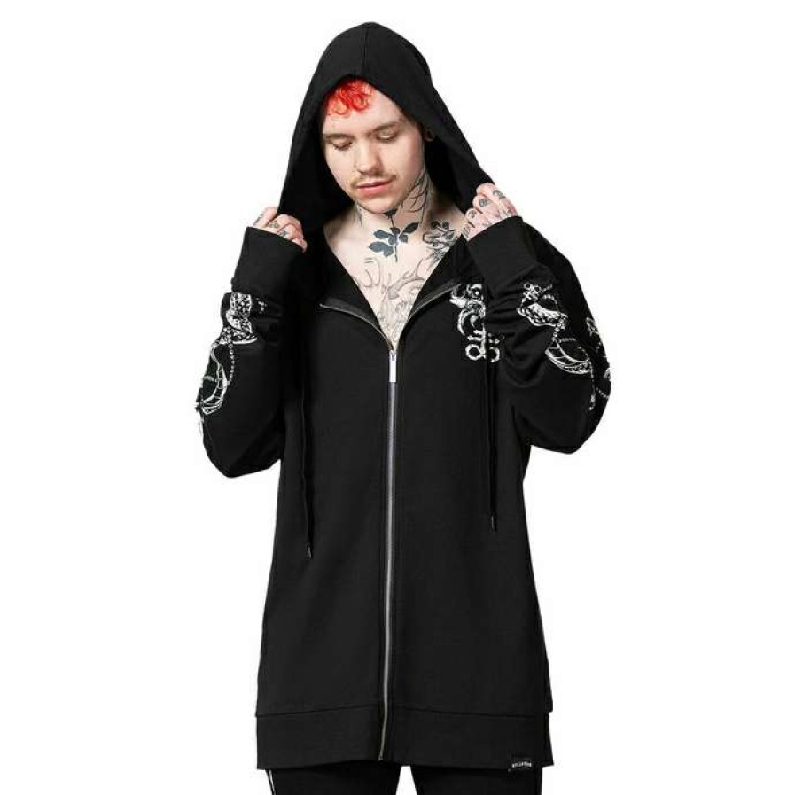 Zippered Hoodies * | Sweatshirt Unisex Killstar Anders Black