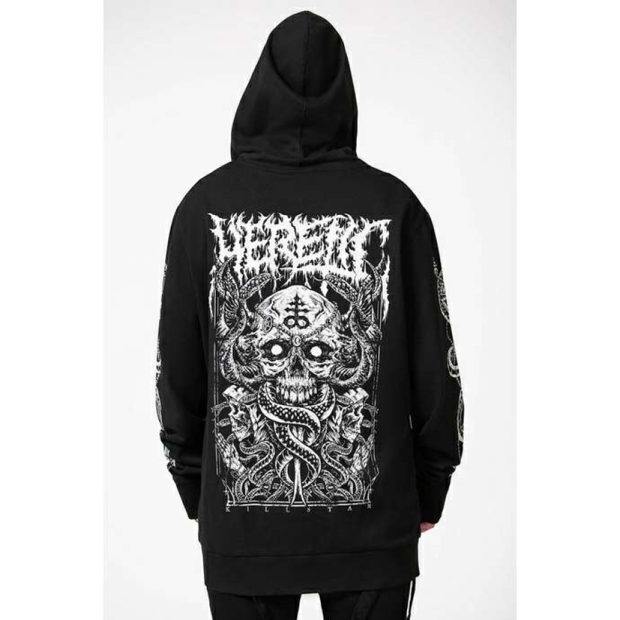 Zippered Hoodies * | Sweatshirt Unisex Killstar Anders Black