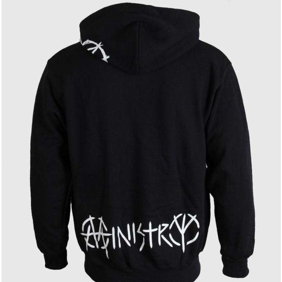 Zippered Hoodies * | Hoodie Men Ministry Skull Black Art Worx