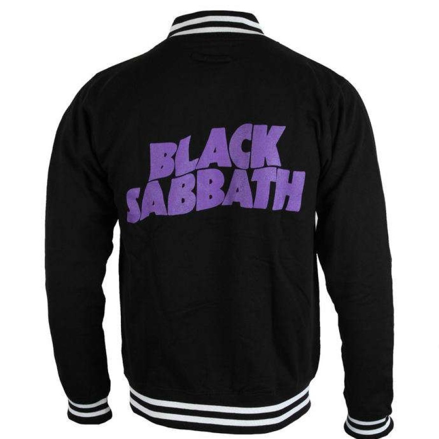 Zippered Sweatshirts * | Sweatshirt (No Hood) Men'S Black Sabbath Wavy Logo Rock Off